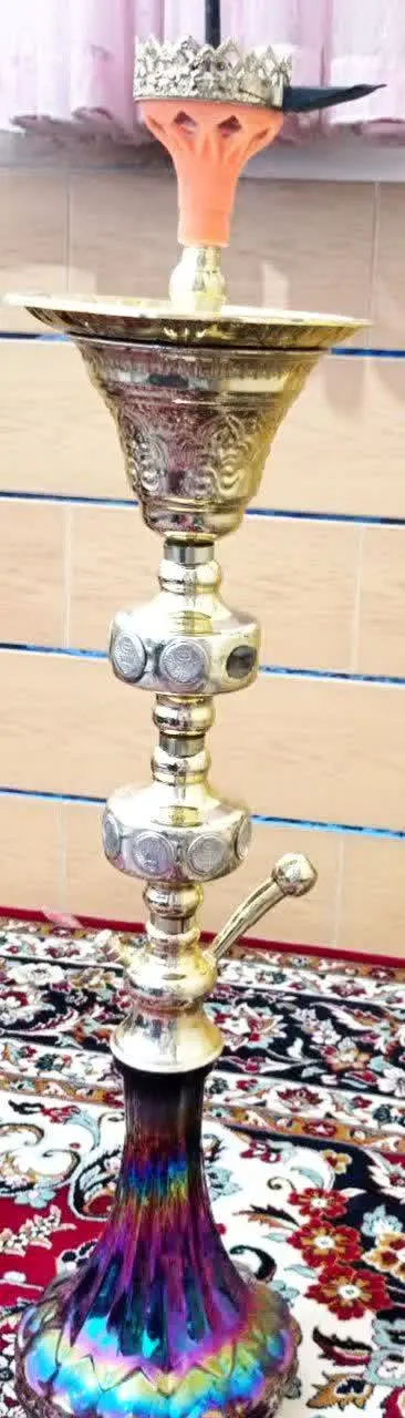 قلیان عربی یخدان داراستیل طلایی😍
