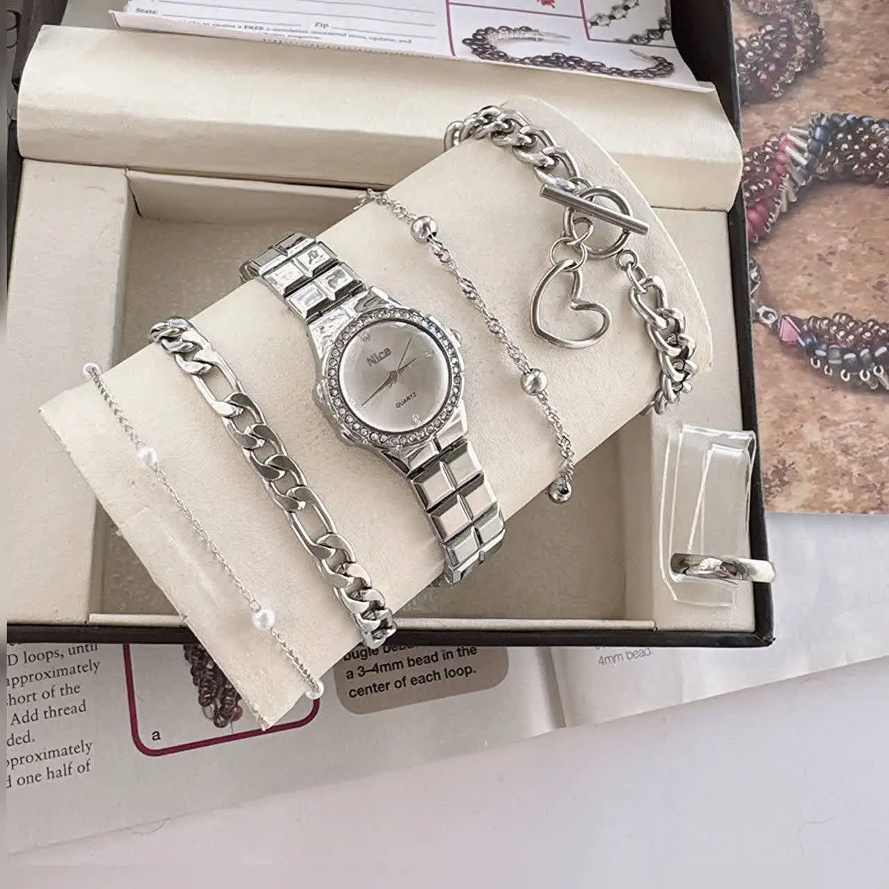 ست ساعت استیل زنانه مارک NICE