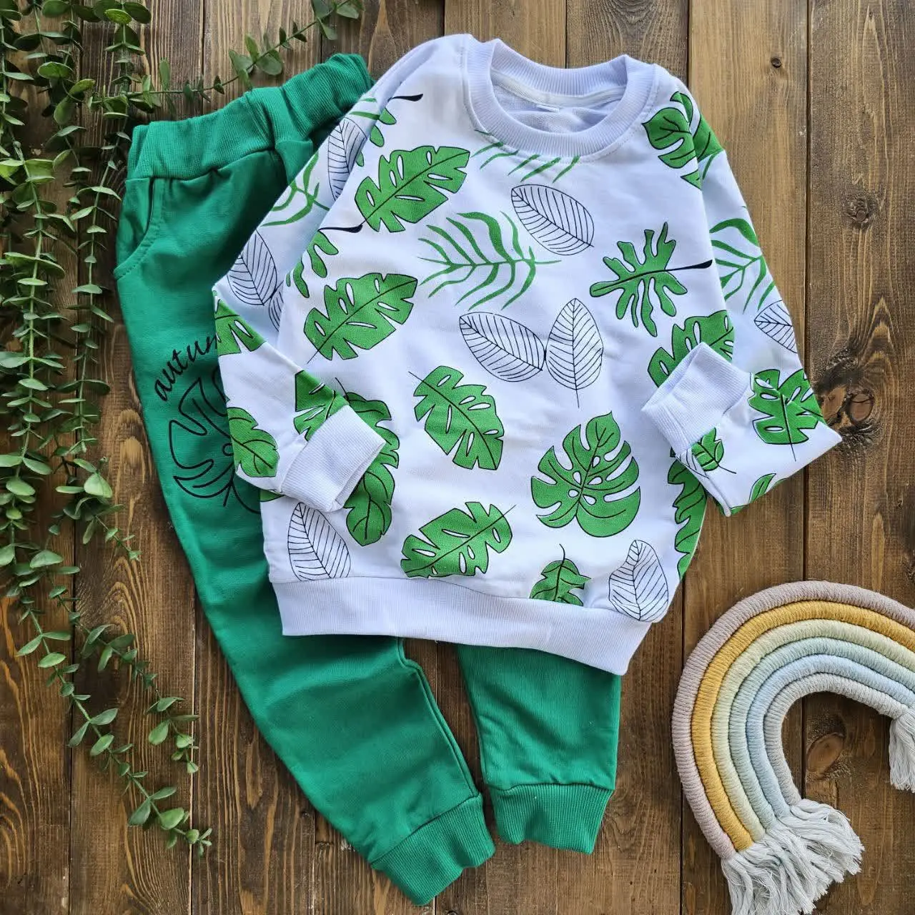 🔮 بلوز شلوار اسپرت طرح برگ🔮
