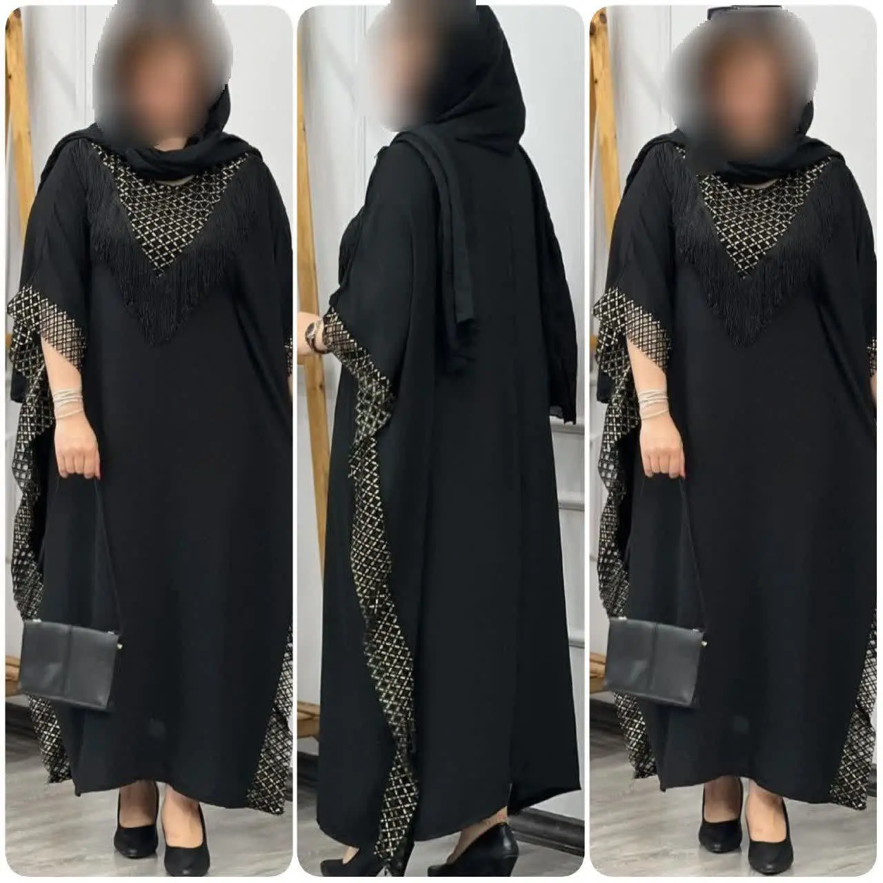 ❤️نام: مانتو عبایی مدل ژینا🏴 ((ویژه محرم)) 🏴
