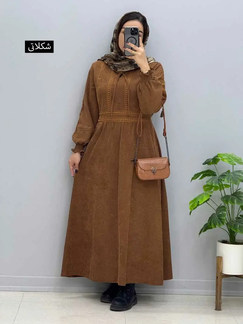 پیراهن دانتل دوزی مخمل