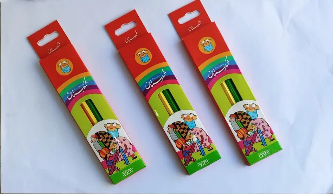 مداد رنگی ۶ مقوایی شکرستان آزاده
