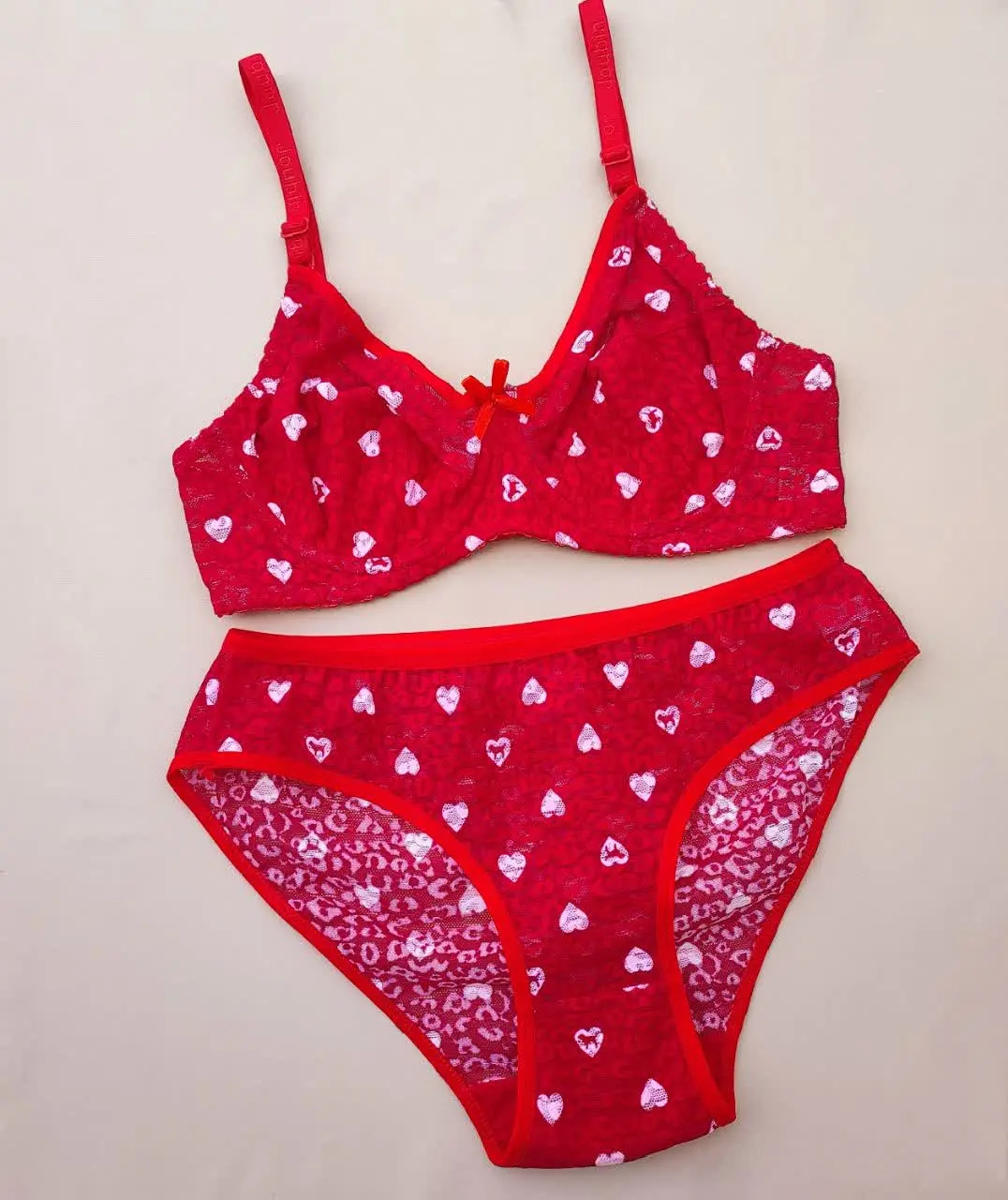 💢#ست شورت و سوتین گیپور اعلا قلبی
