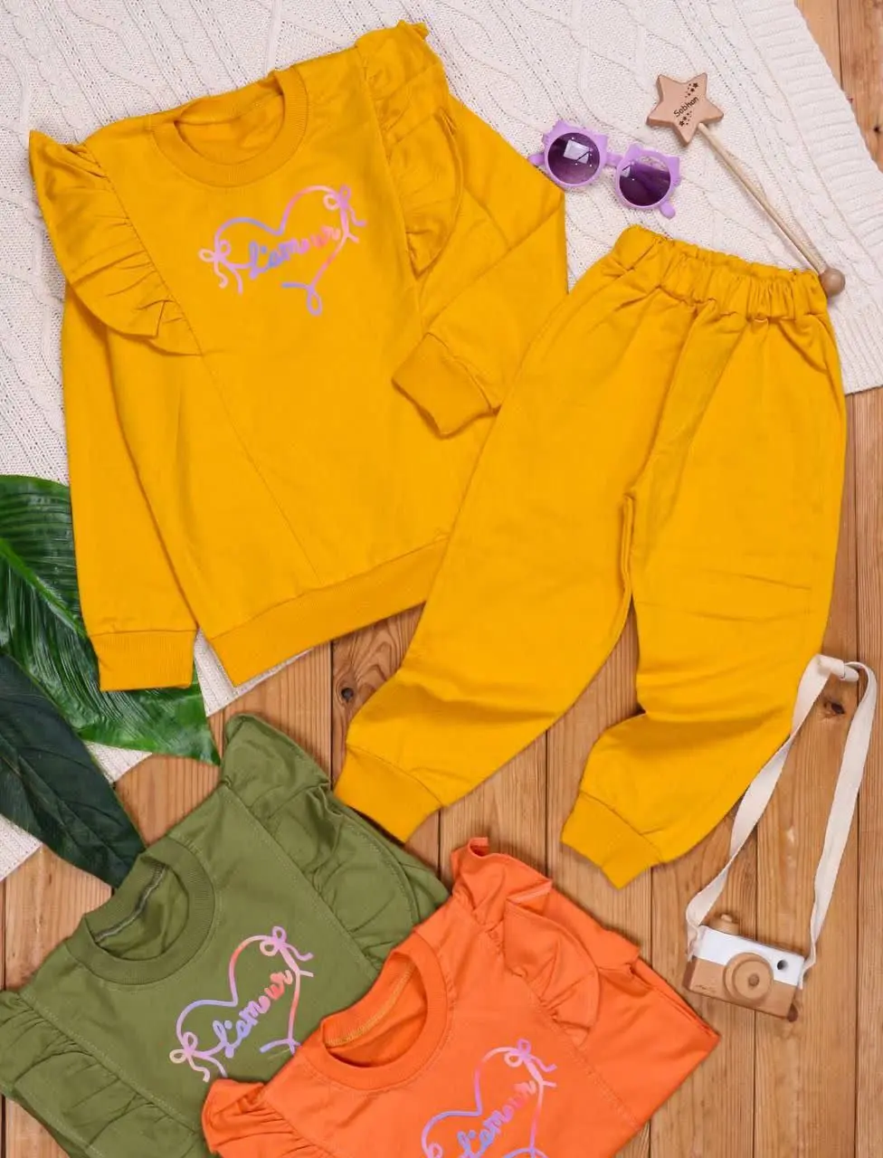 🎄بلوز شلوار دورس قلب چین دار⭐️