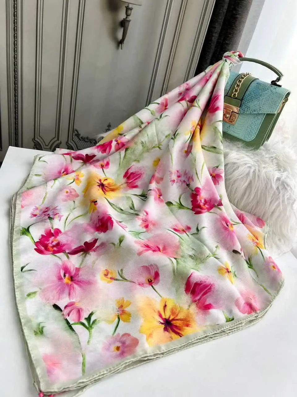 روسری نخی چهار فصل 
