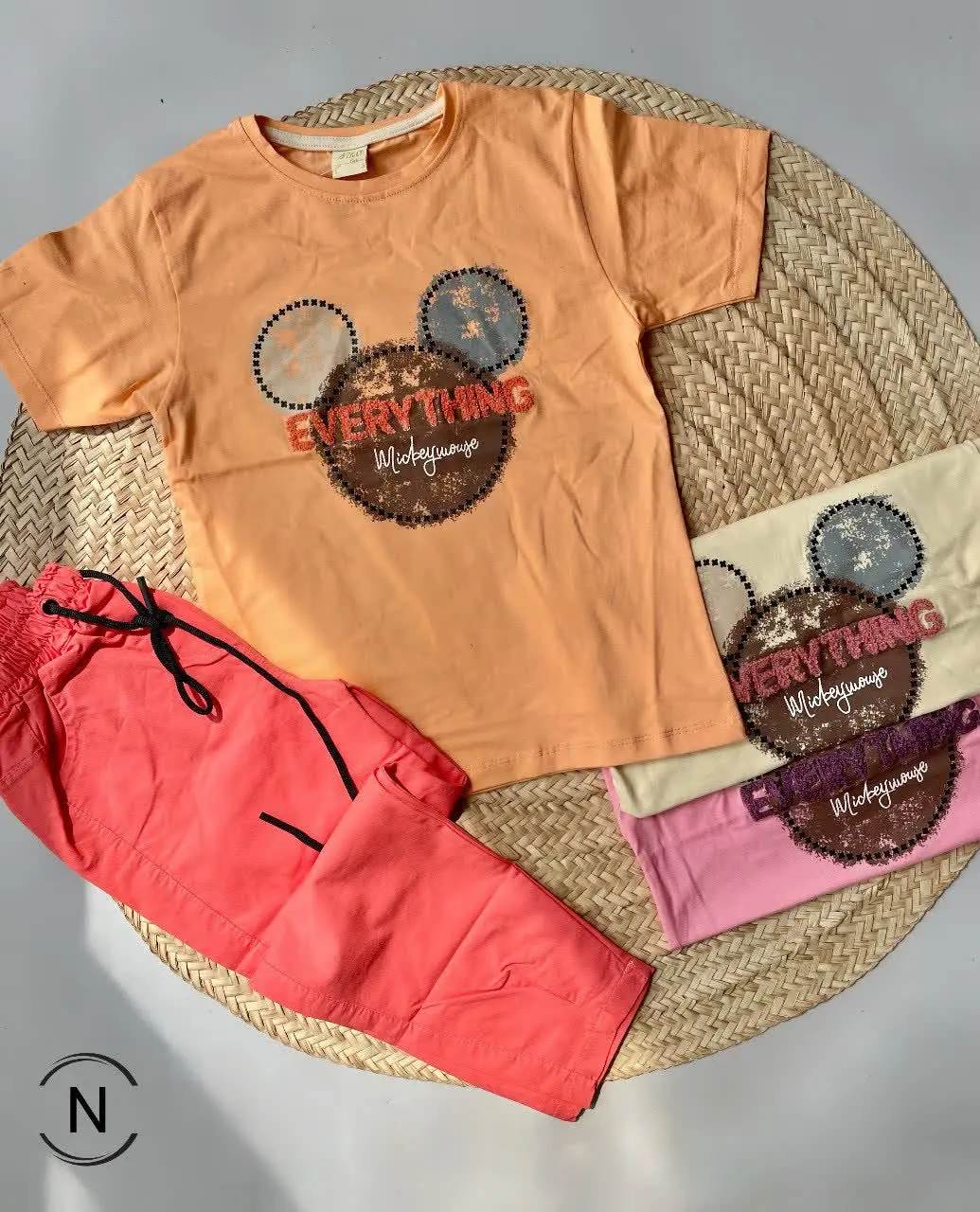 #تیشرت‌شلواردخترانه (پنبه‌اعلا/کتان) 
