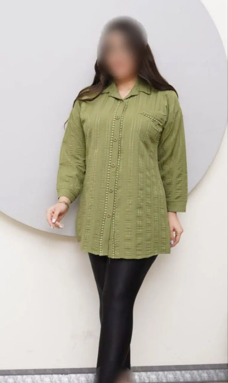 💥 یه شومیز زیبا با خرج کار عدسی، با پارچه با کیفیت لاریس کوک دوزی که فوق العاده نرم و لطیفه و خنک چروک نمیشه ابرفت و رنگ رف نداره 
