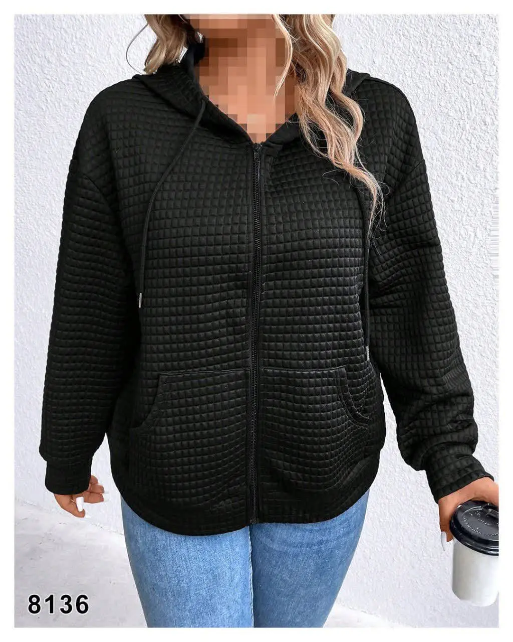 سوشرت کلاهدار جلو زیپ
