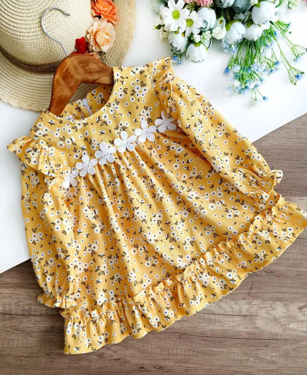 پیراهن کبریتی گل بابونه❤️🥰
