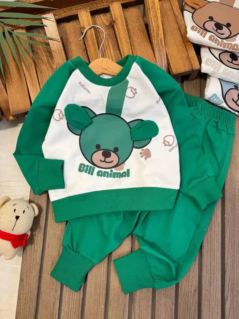 بلوز شلوار خرس گوش برجسته🐻