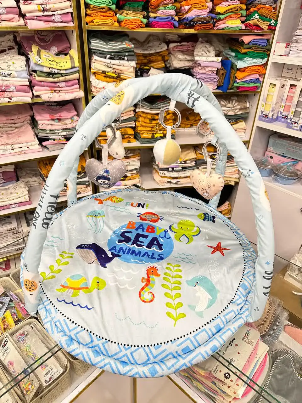 تشک بازی طرح حیوانات دریا نوزادی و کودک کد ۹۱۰۵۵ 
