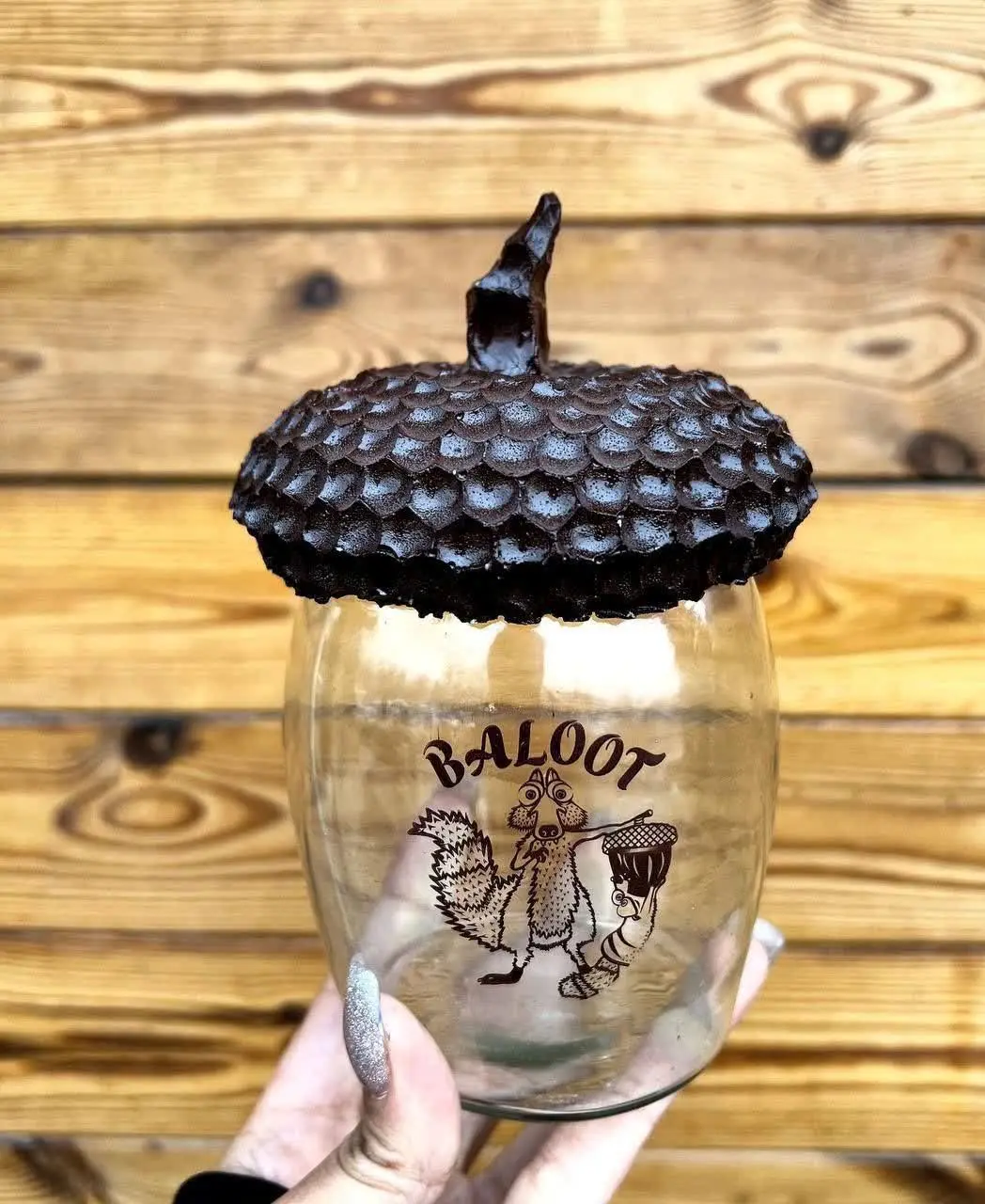 ✅بانکه شیشه‌ای بلوط 
