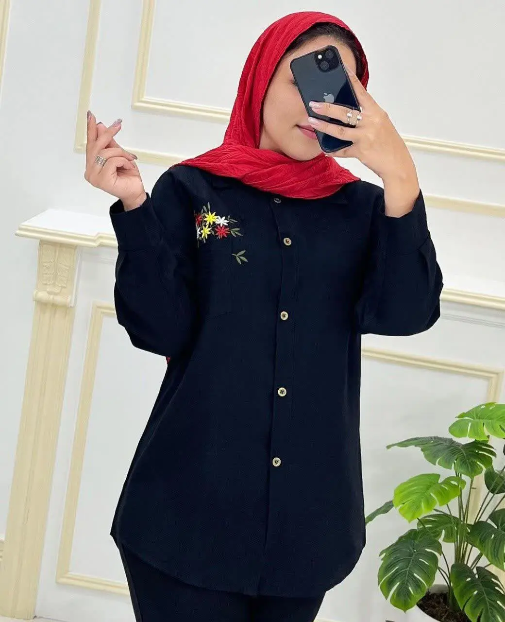 نام: مانتو جیب گلدوزی 
