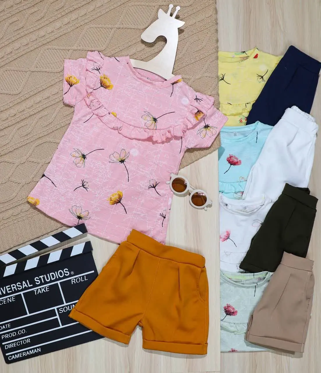 👫شومیز و شلوارک مازراتی چاپ گل و نقشه👫
