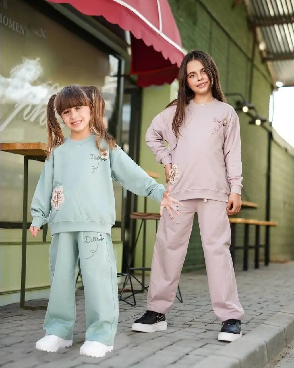 بلوز گل برجسته با شلوار بگ👌🏻