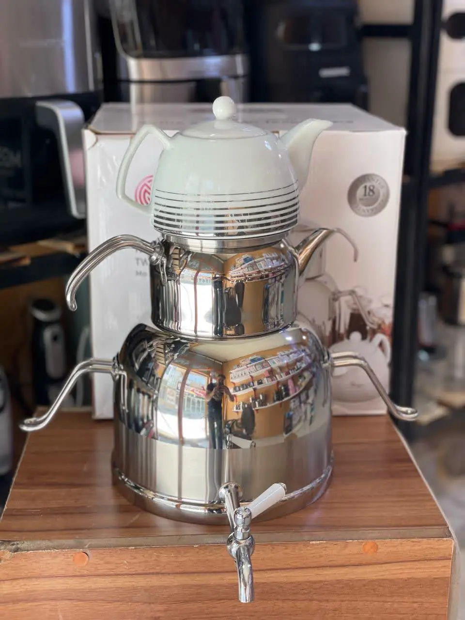 ✔️کتری قوری شیر دار ام جی اس
