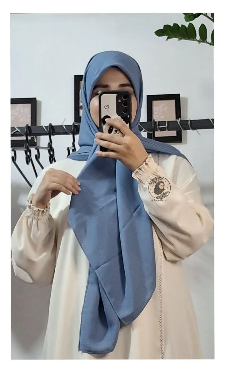 روسری آبی تک رنگ💙
