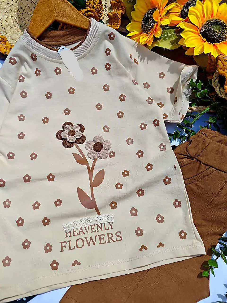 👚 نام: تیشرت شلوارک گلبرگ ✨
