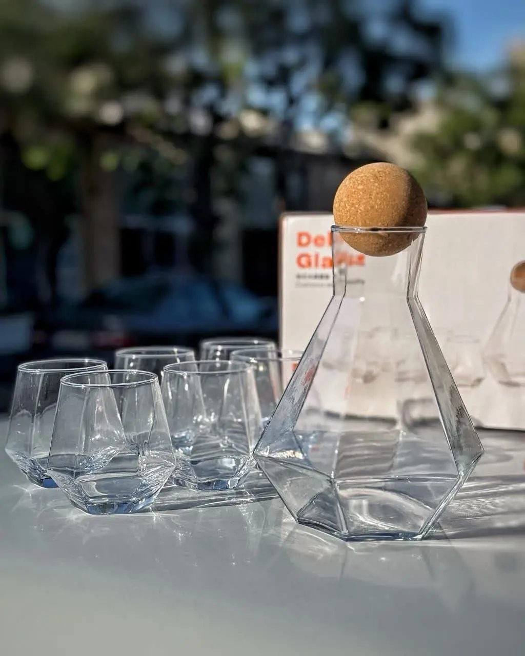 پارچ لیوان شش ضلعی