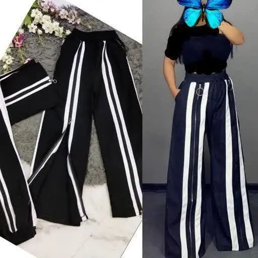 نام: شلوار ساتین (جلو زیپ نوار دار) 
