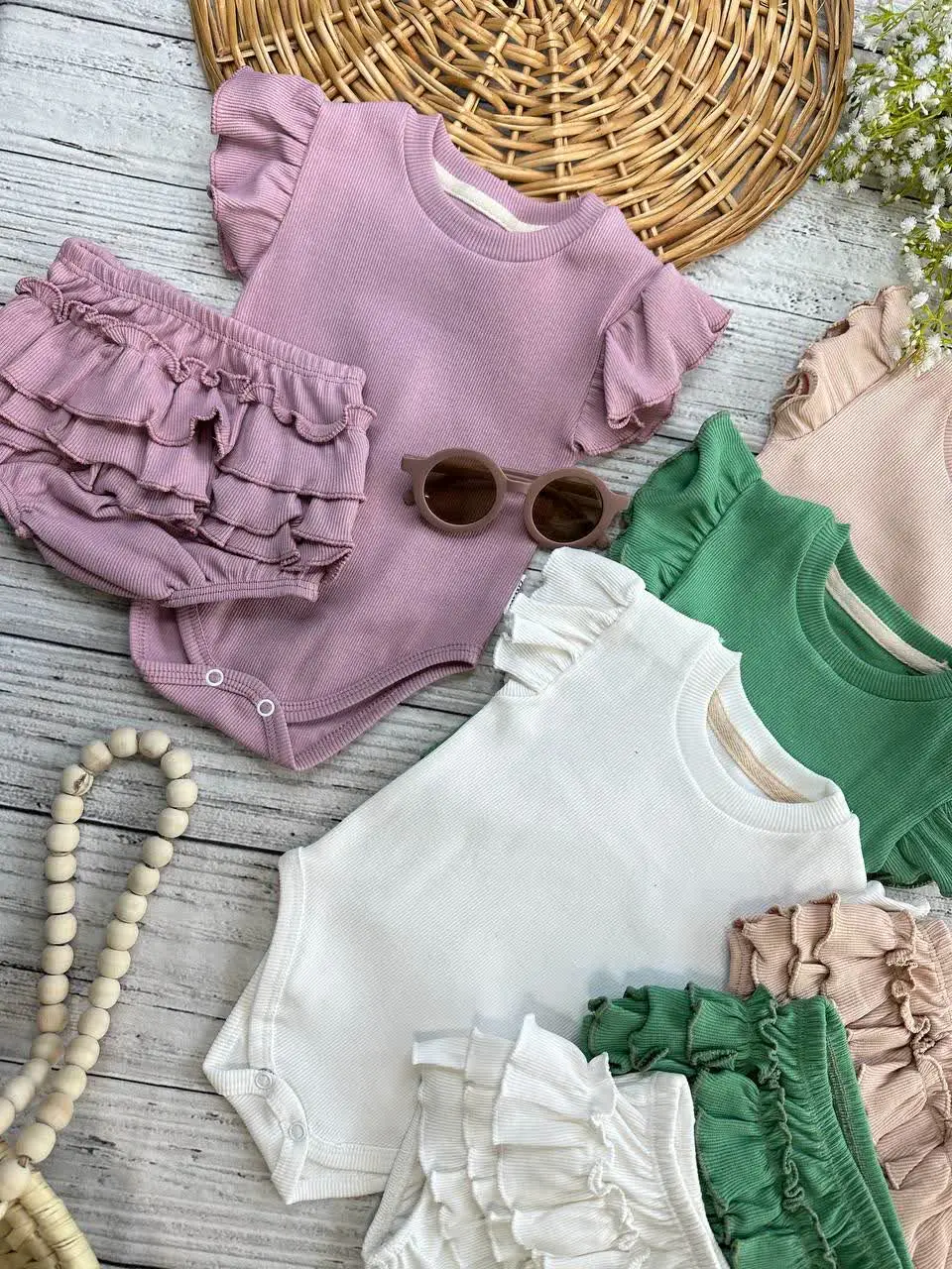 بادی شورت چین دار نوزادی و کودک کد ۱۱۸۰۹۹ 
