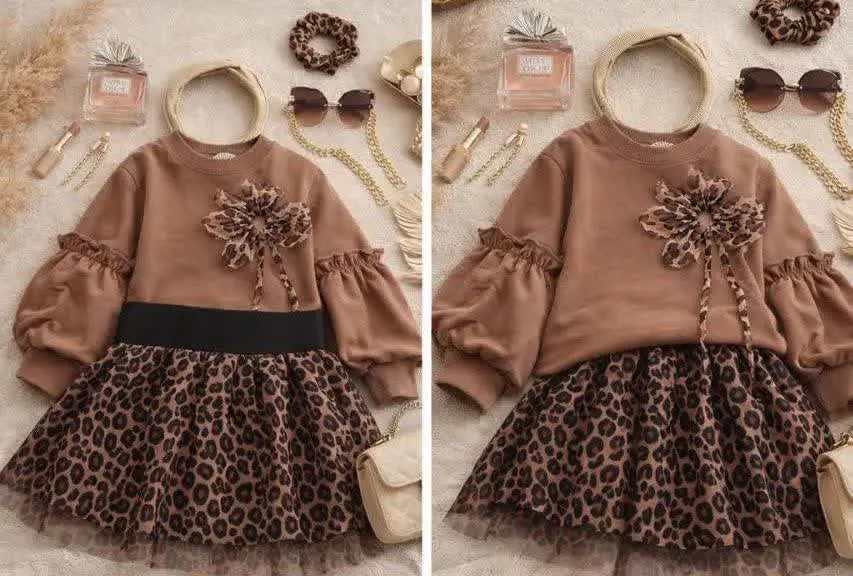 ست بلوز دامن پلنگی