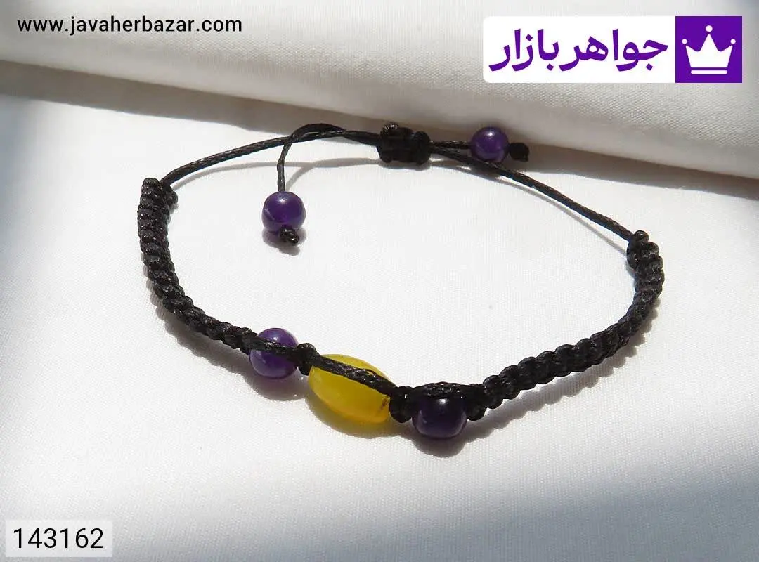 دستبند سنگی جید دو رنگ زنان...