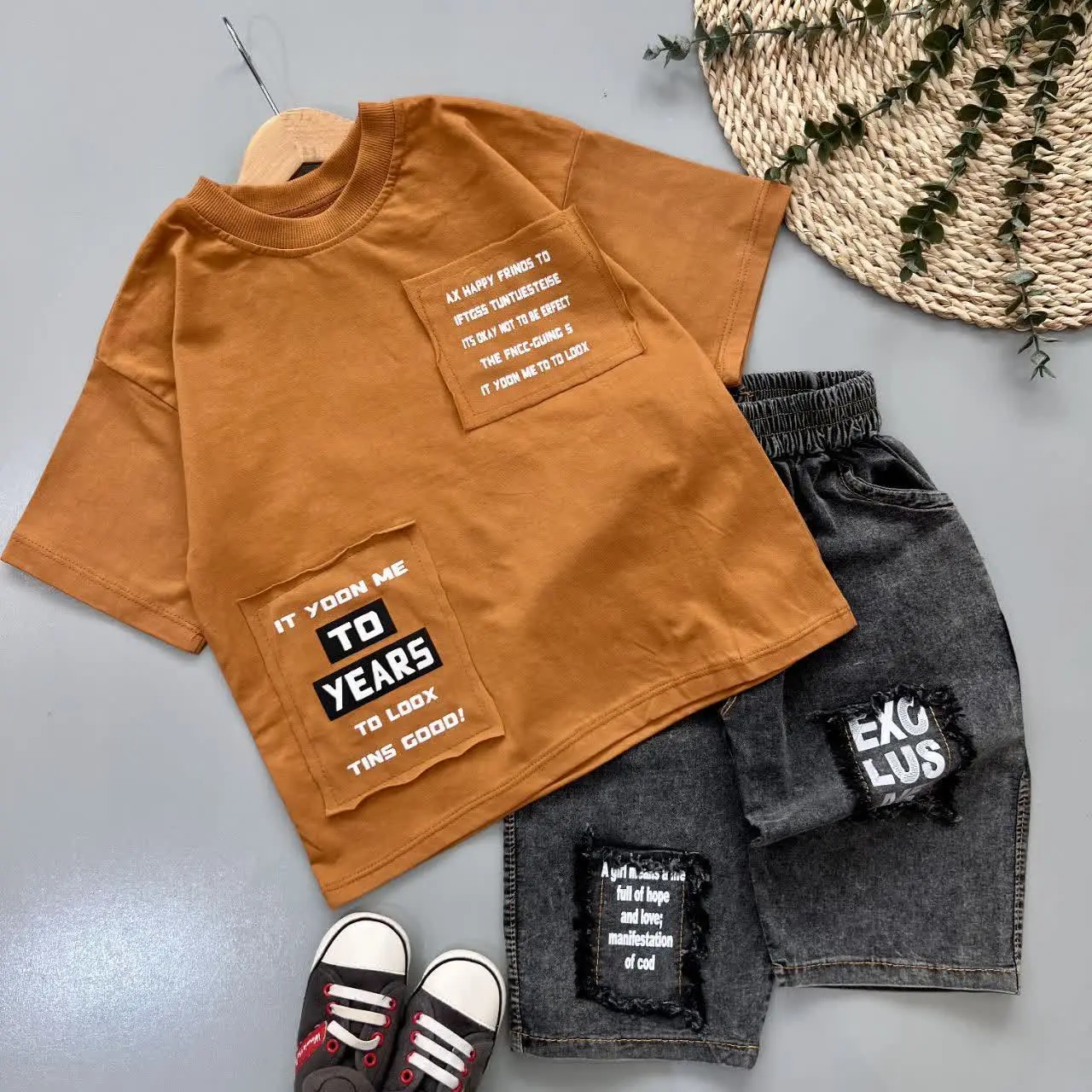 ست تک جیب شلوارک لی
