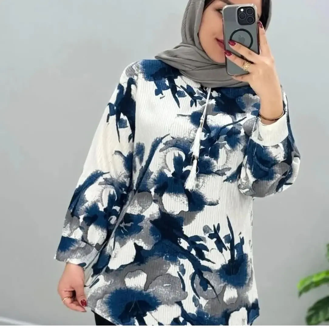 💥 #تونیک یقه وی منگوله دار
