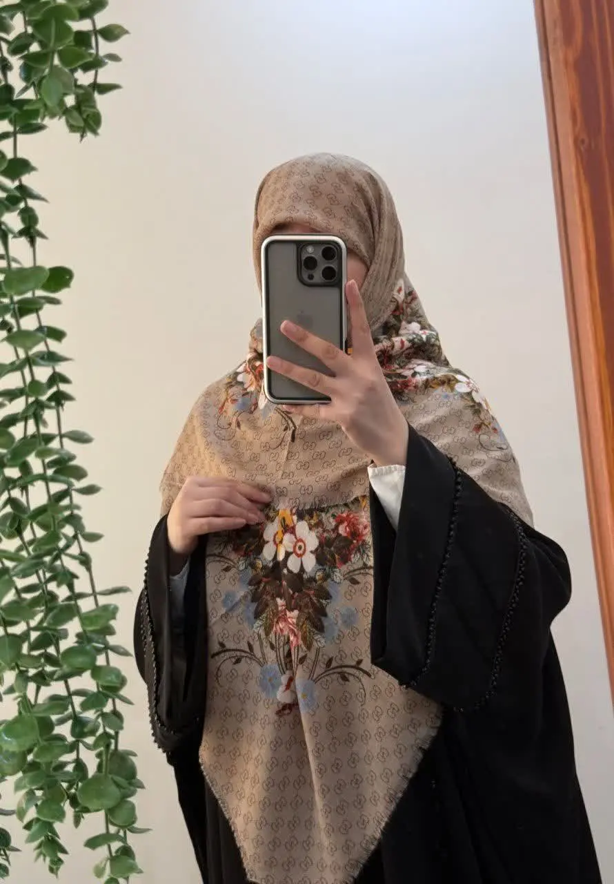 🔸روسری نخی سیا اسکارف