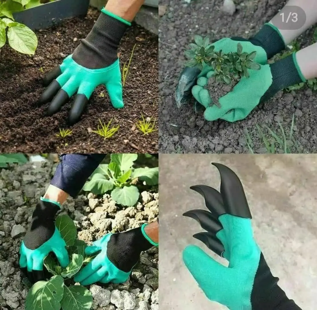 دستکش ناخن دار باغبانی دو کاره 🌿
