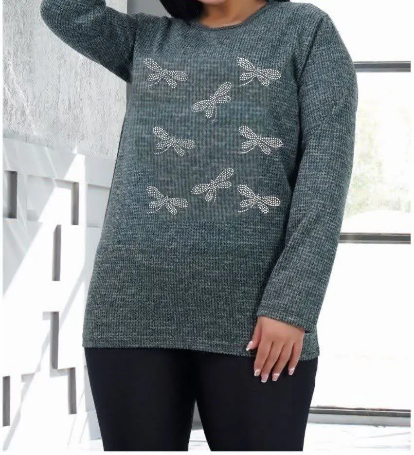 بلوز نگین دار
