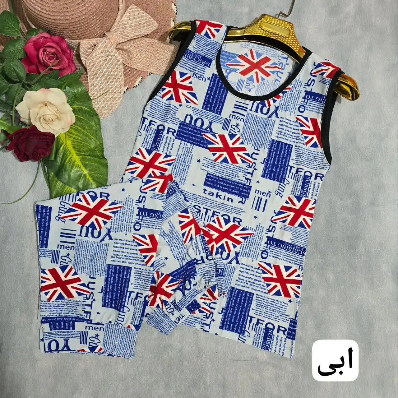 👚نام: تاپ شلوارک روزنامه‌ای
