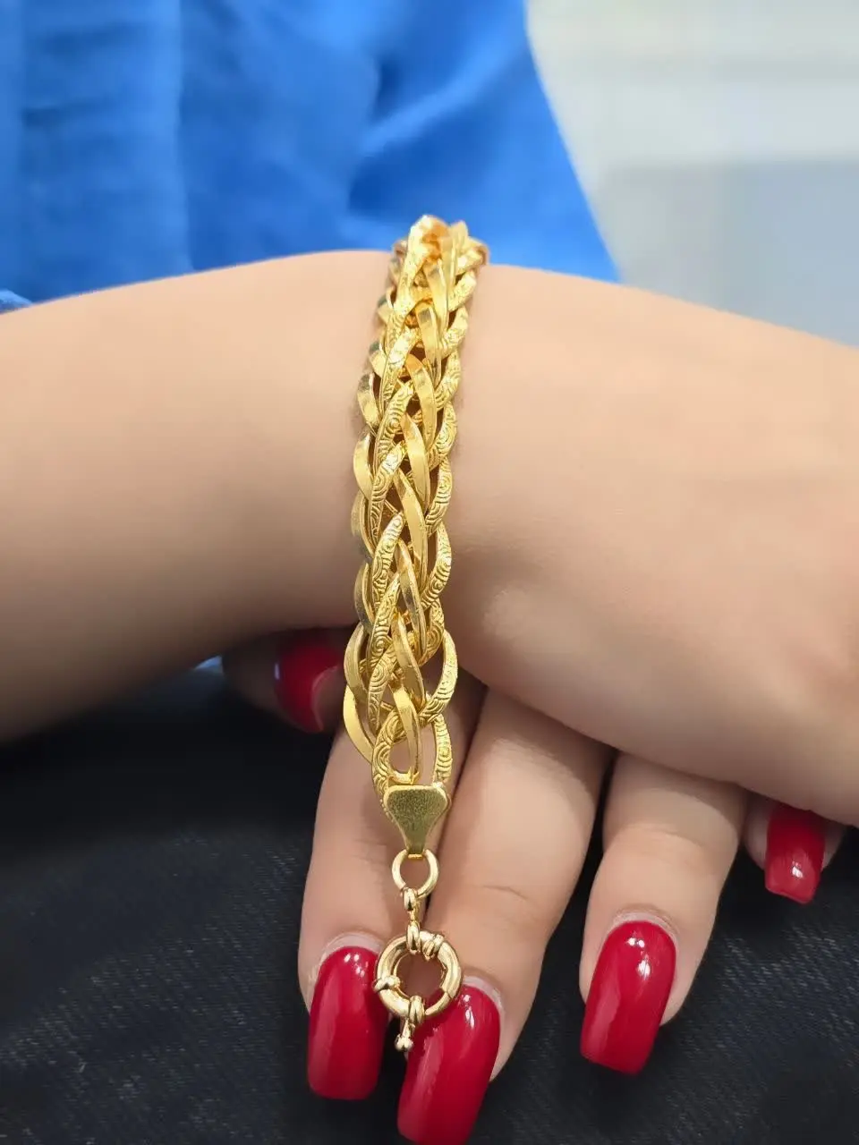 دستبند حلقه ای طرح طلا جدید😍