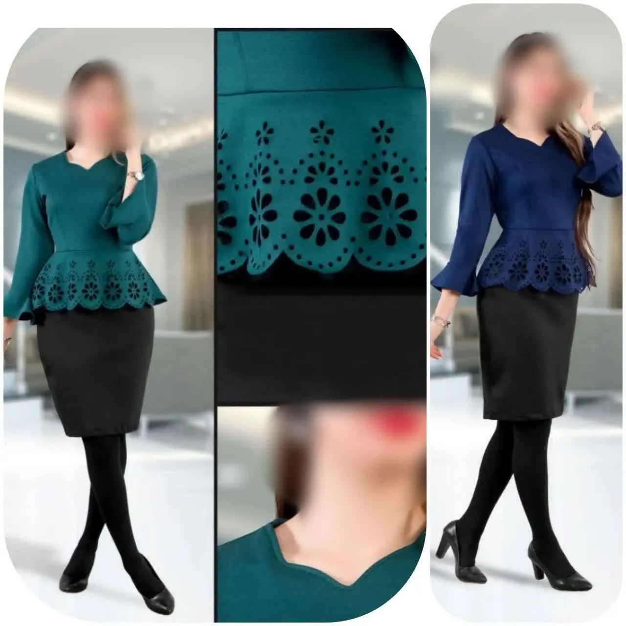 🔸 نام: شومیز مجلسی دامن دار
