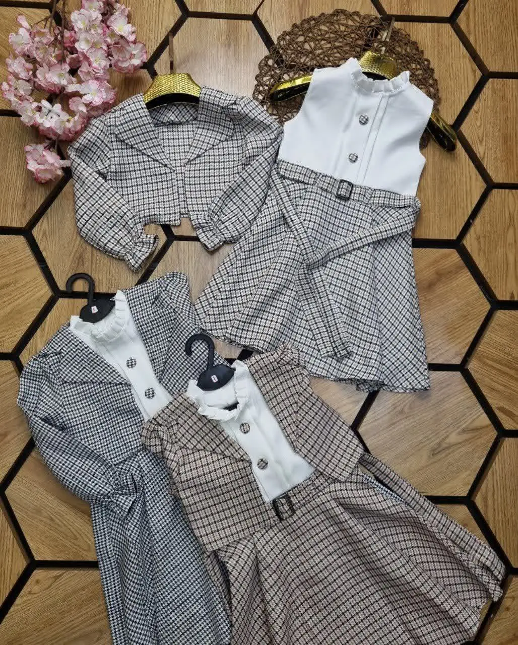 🤶کت سارافون چهاخانه دخترانه👩