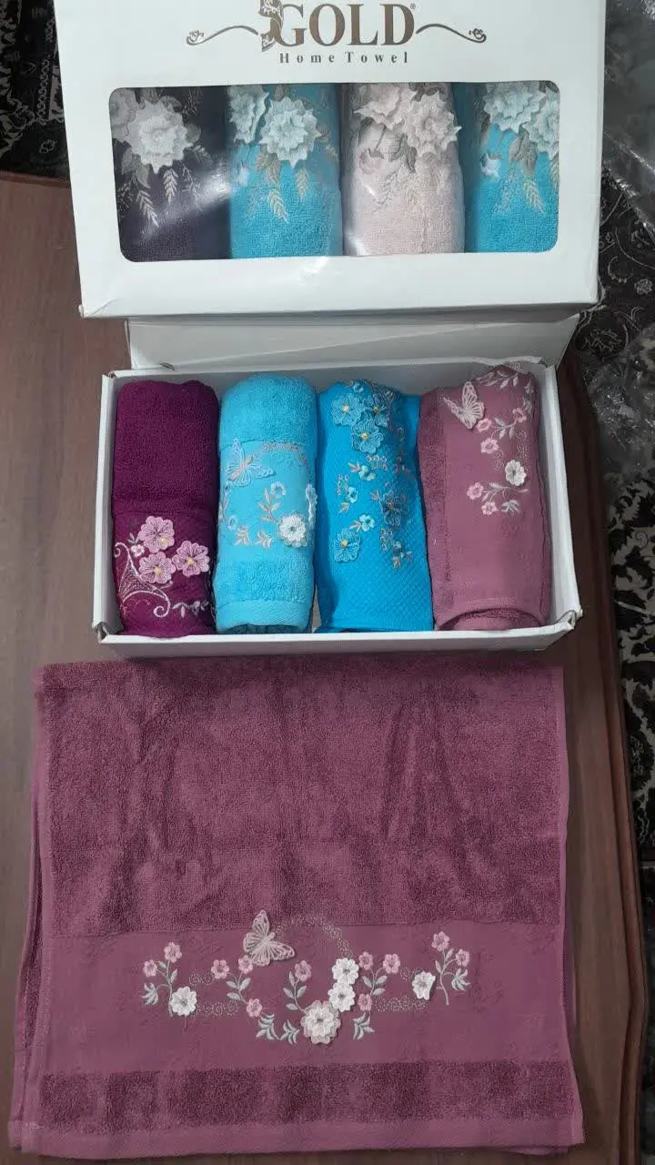 حوله دستی مارک گلد گلدوزی ش...