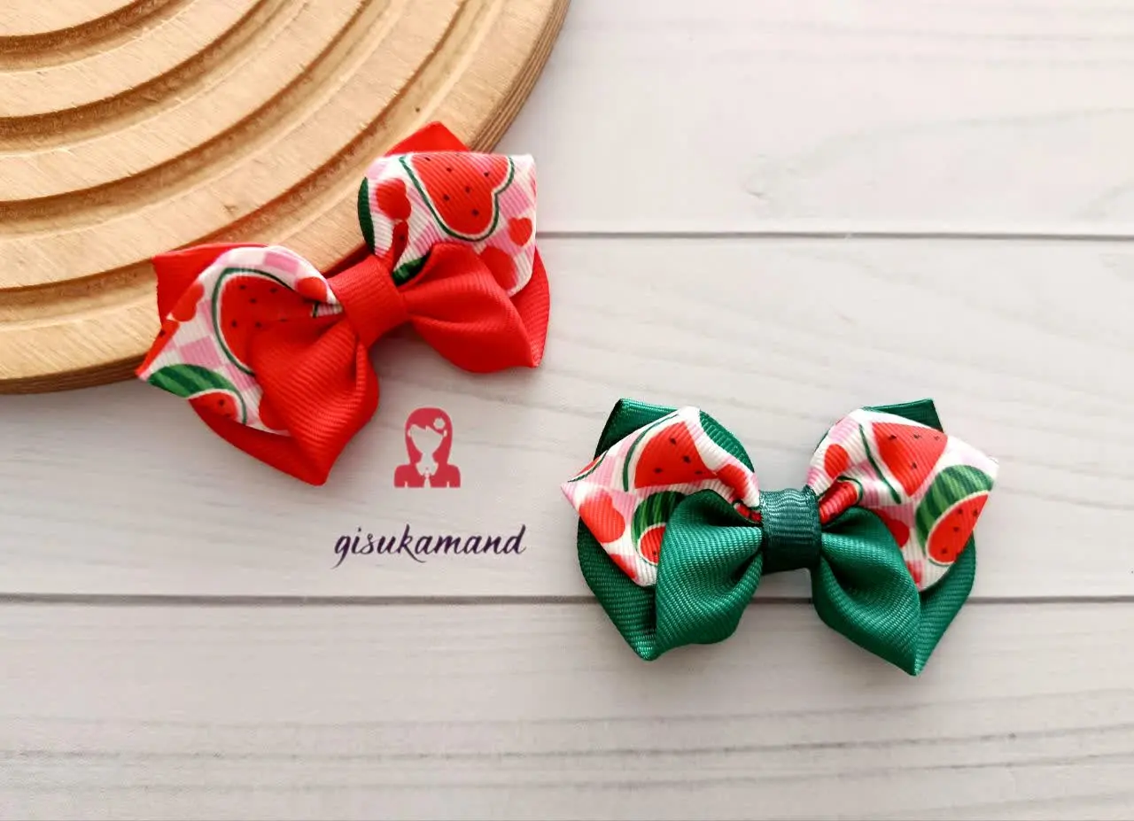 گلسر پاپیون یلدایی طرح هندونه🍉