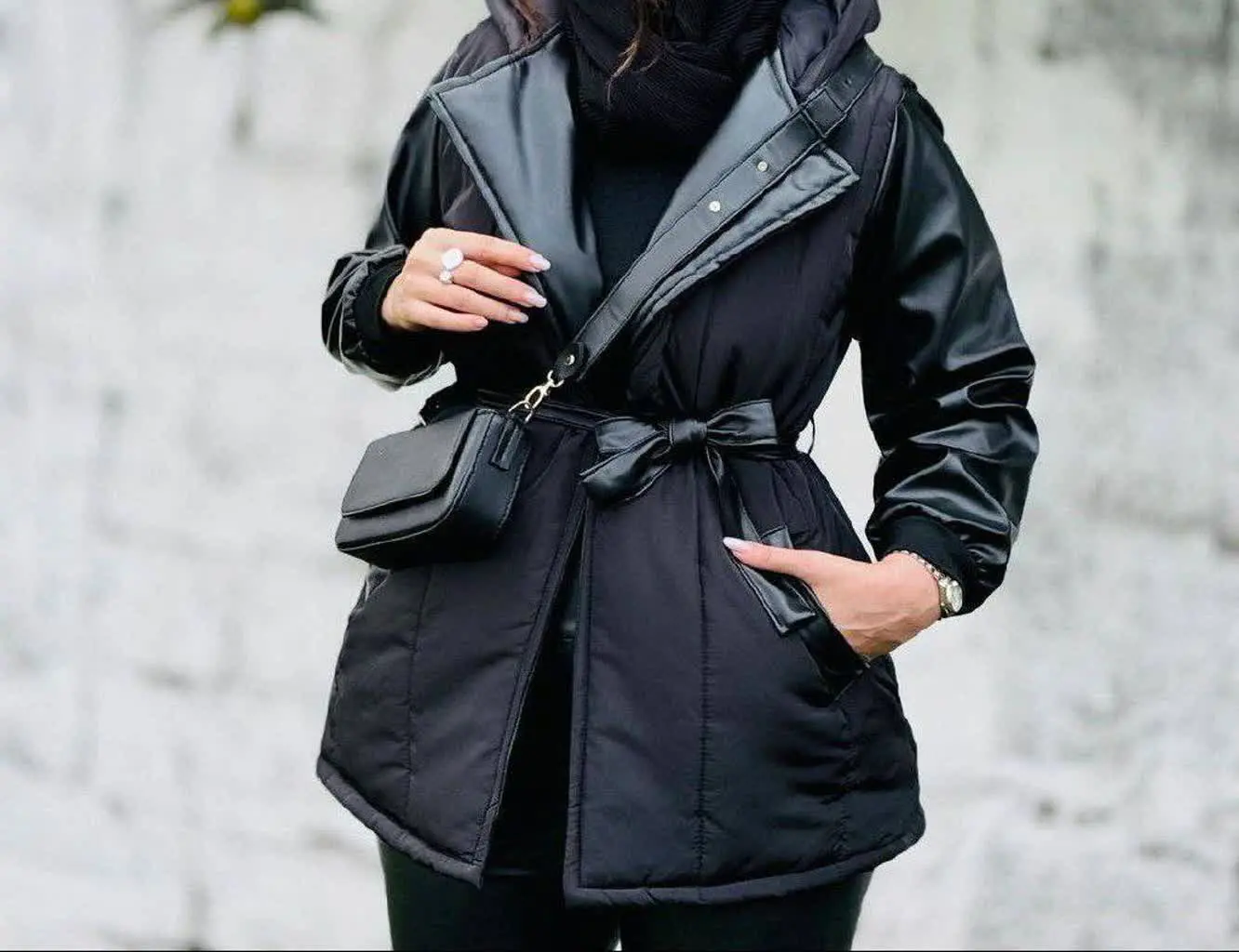 👚 نام: کاپشن استین چرم