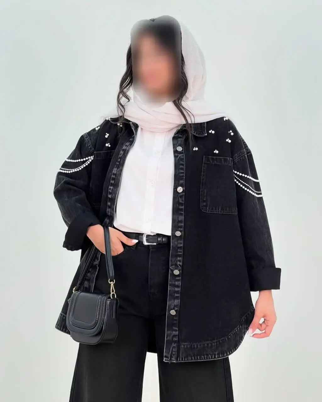 🖋نام: شومیز مانتویی سرشونه مرواریدی 😍
