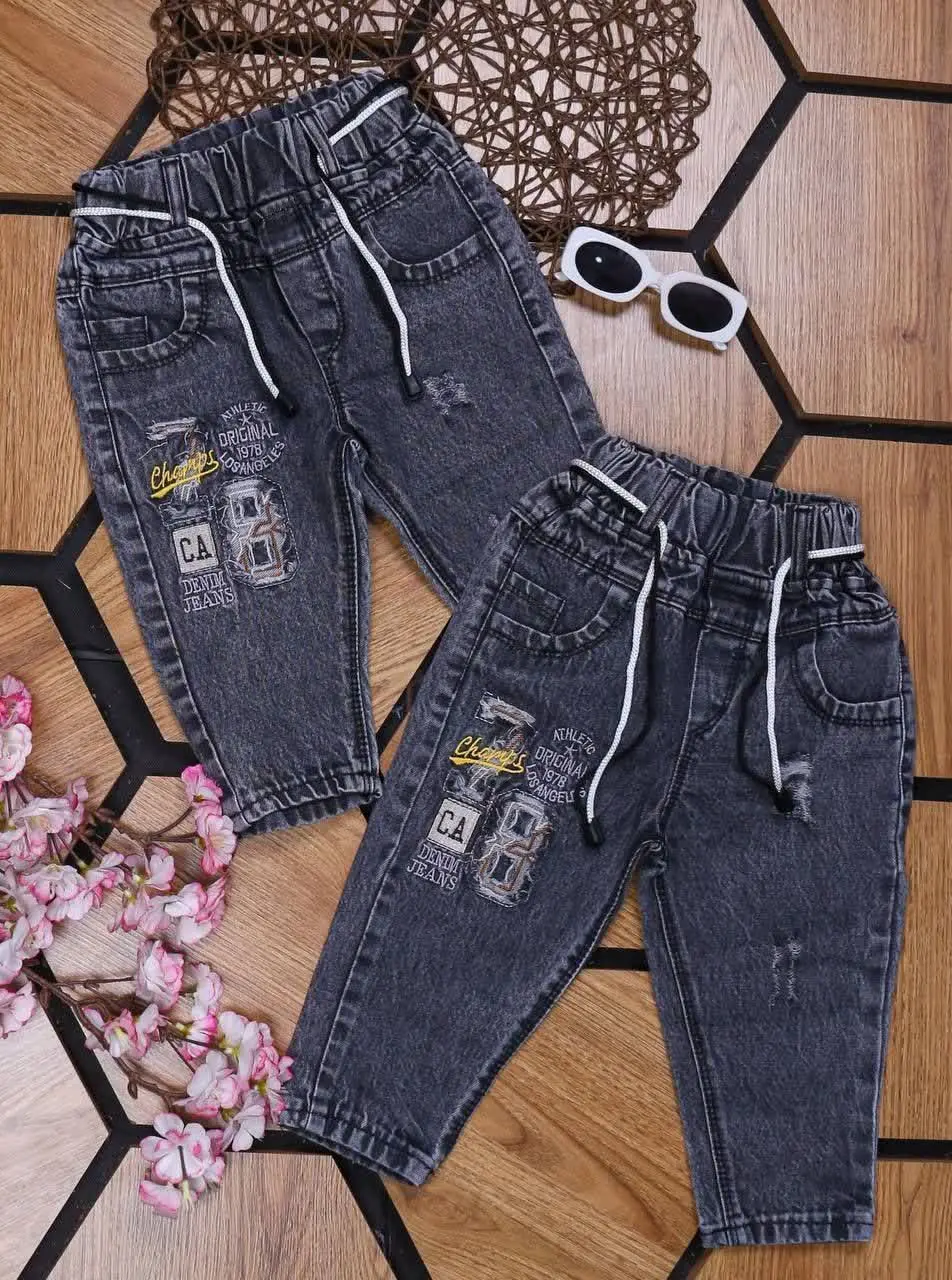 👖شلوار لی مام ذغالی👧👦