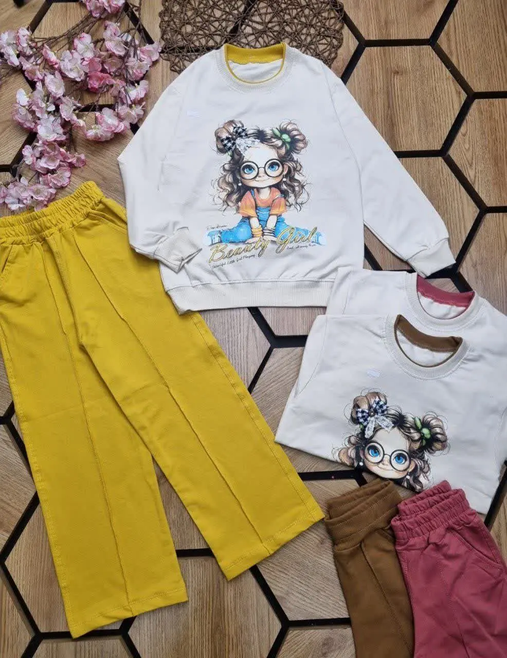 🌹بلوز با شلواربگ دختر انه👩