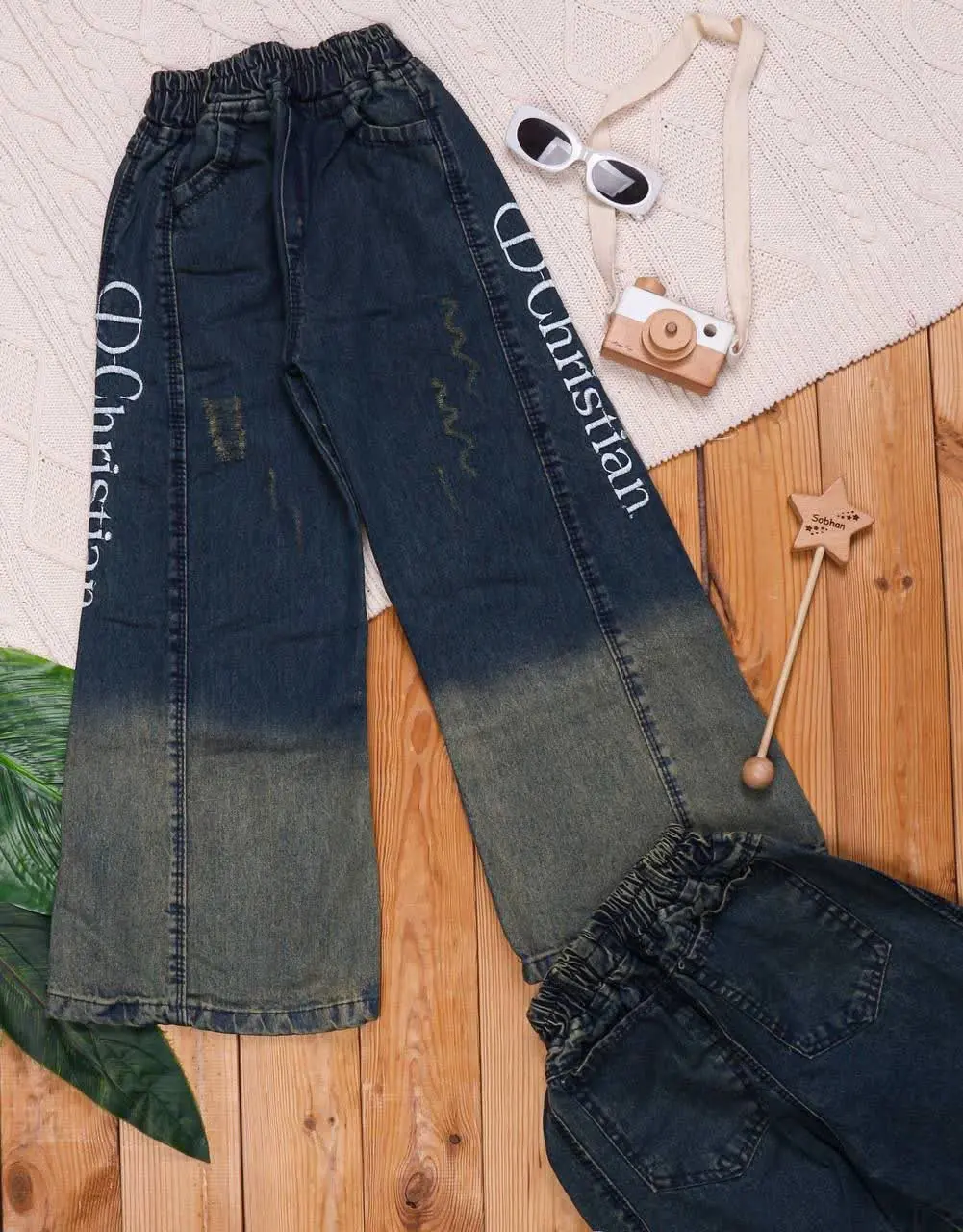 🎄 شلوار لی فول بگ شافل کریس...