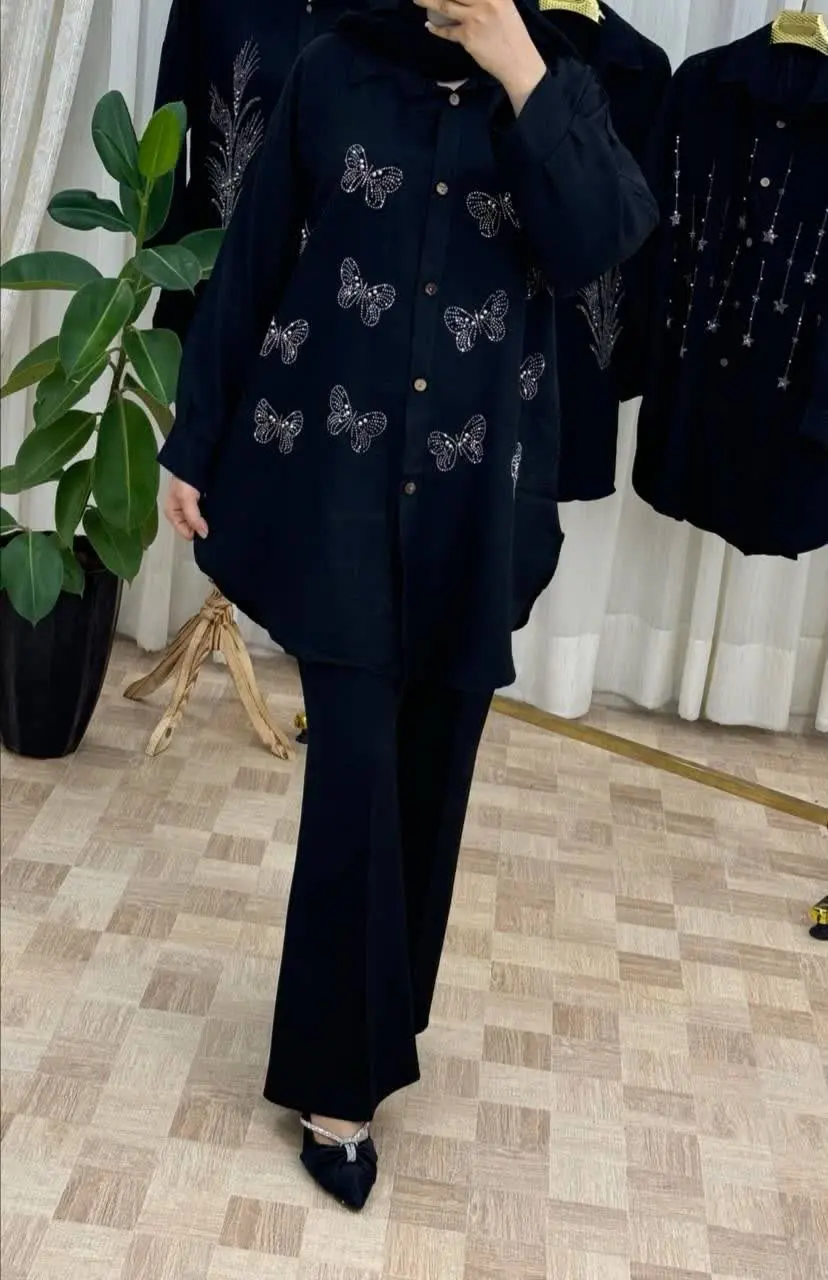 ⭕نام: مانتو نگین دار 
