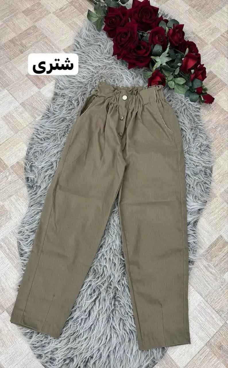 نام: شلوار مام فیت کتان
