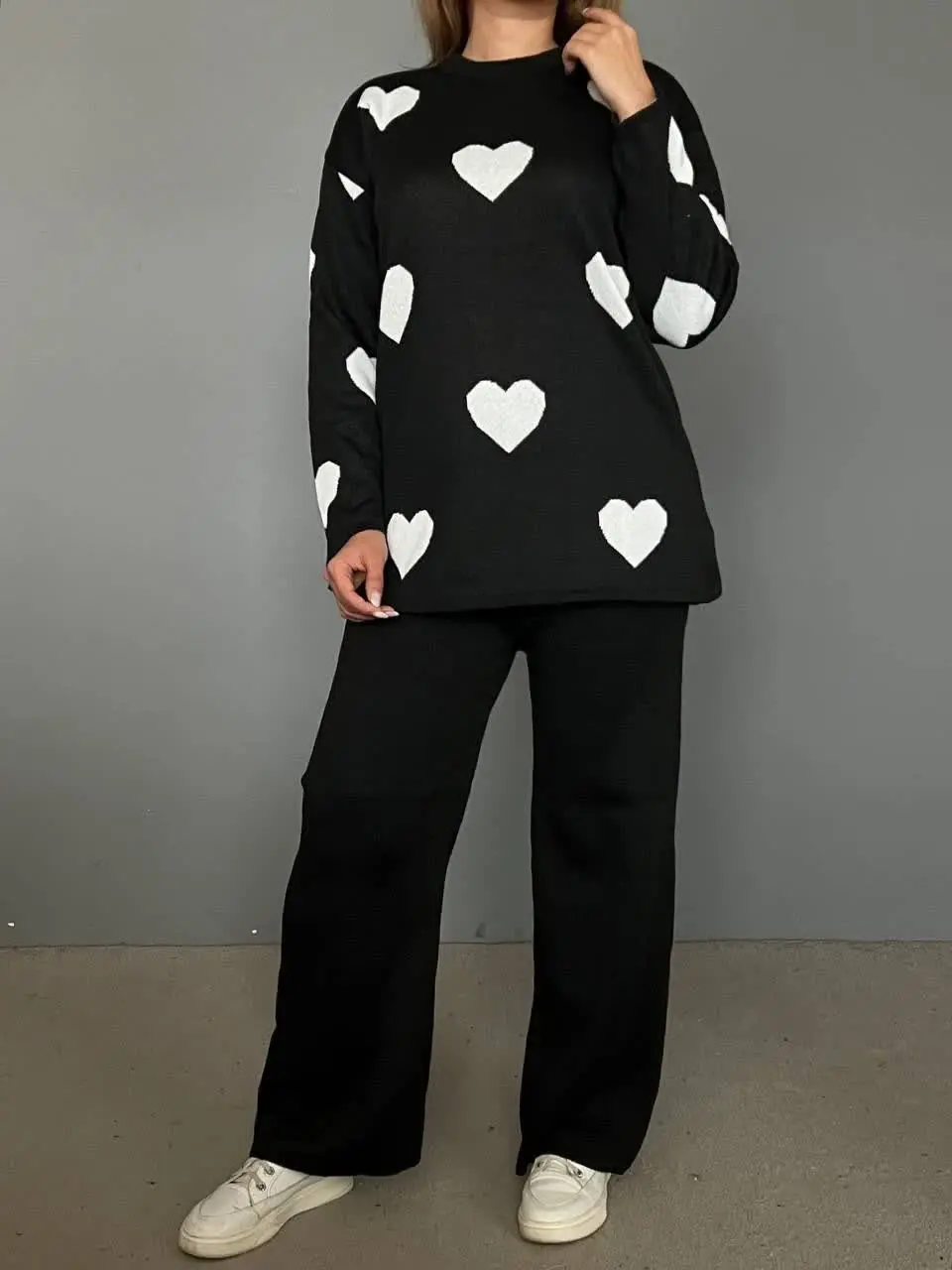 👚 نام: ست بافت طرح قلب
