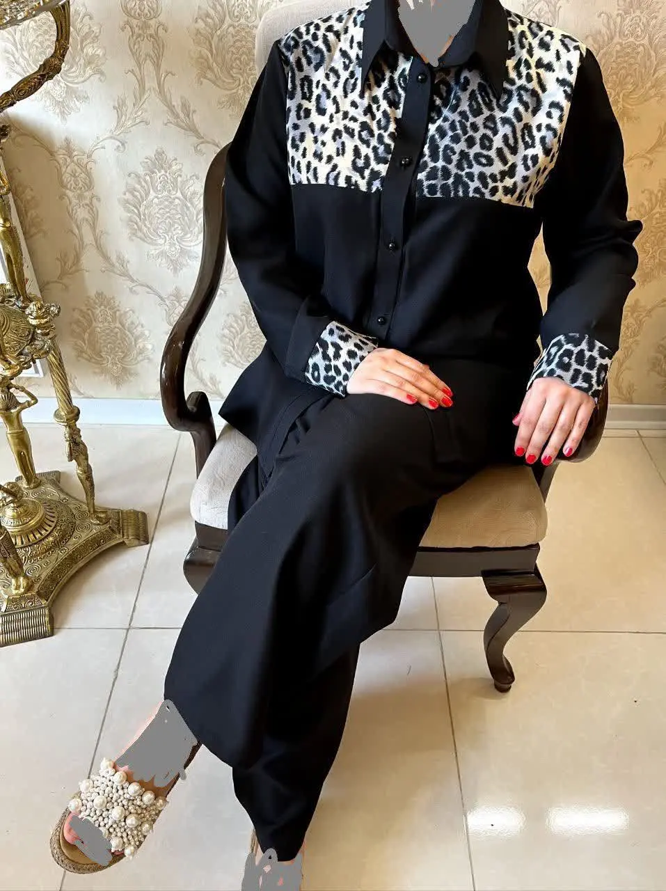 🔺جنس پارچه کرپ و نخ
