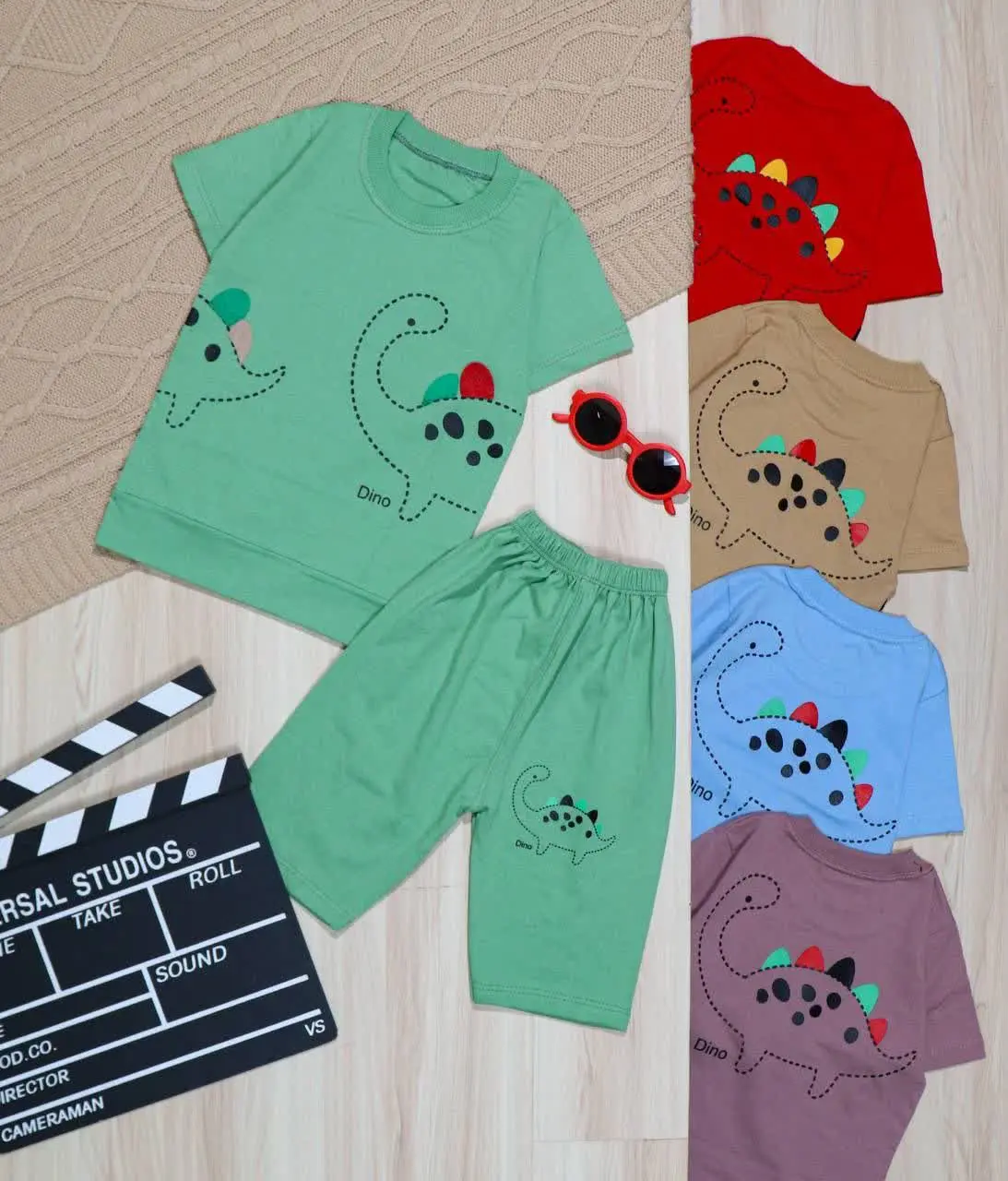 👫تیشرت و شلوارک چاپ دایناسور DINO👫
