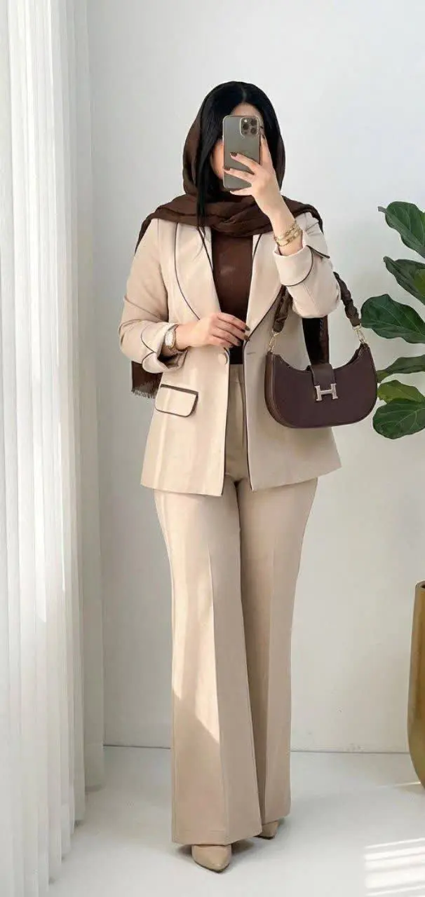 کت و شلوار مغزی دوزی فلورا