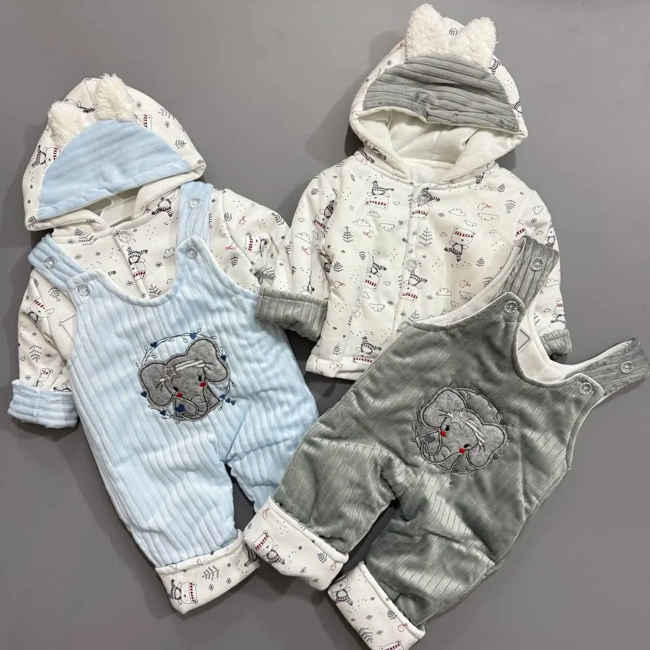 کاپشن پیشبندی طرح فیل گوشدار😍